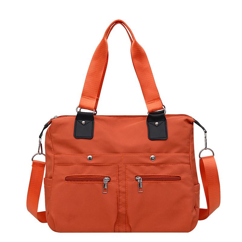 Stylish Oxford Cloth Shoulder Bag With Zip Closure And Mobile Phone Pocket For Casual Outings