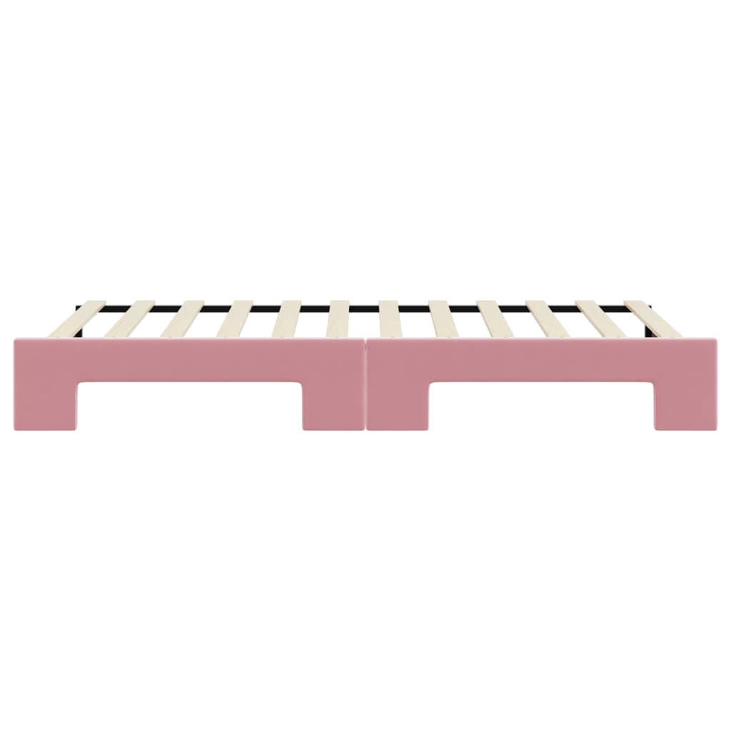 Pull Out Daybed Pink 80x200 Cm Velvet