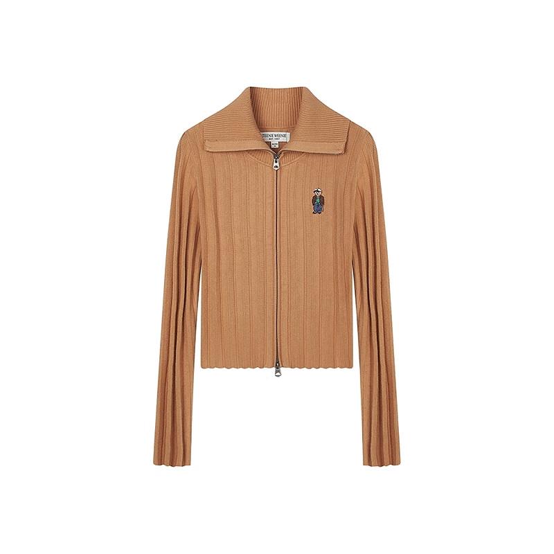 Teenie Weenie Women's Polo Collar Knit Cardigan