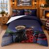 Wunderacles Ladybug Muster Bettwäsche 3-teiliges Set Bettlaken und Kissenbezüge für Schlafzimmer