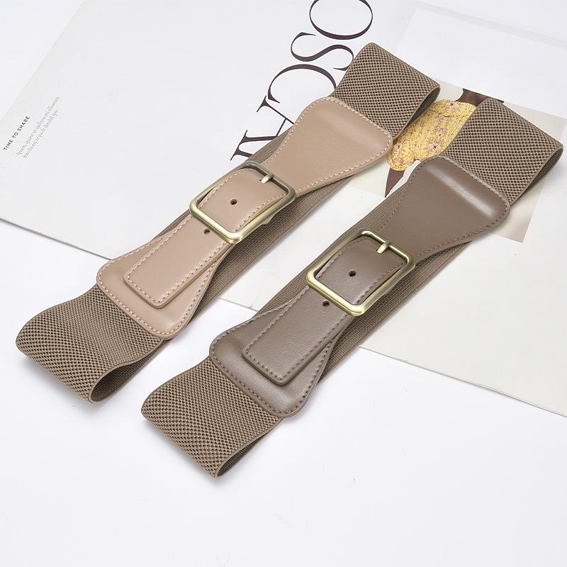Elastic Belt Women'S Personalized Dress Suit Decorative Temperament Waist Seal Elastic Belt Leather Belt