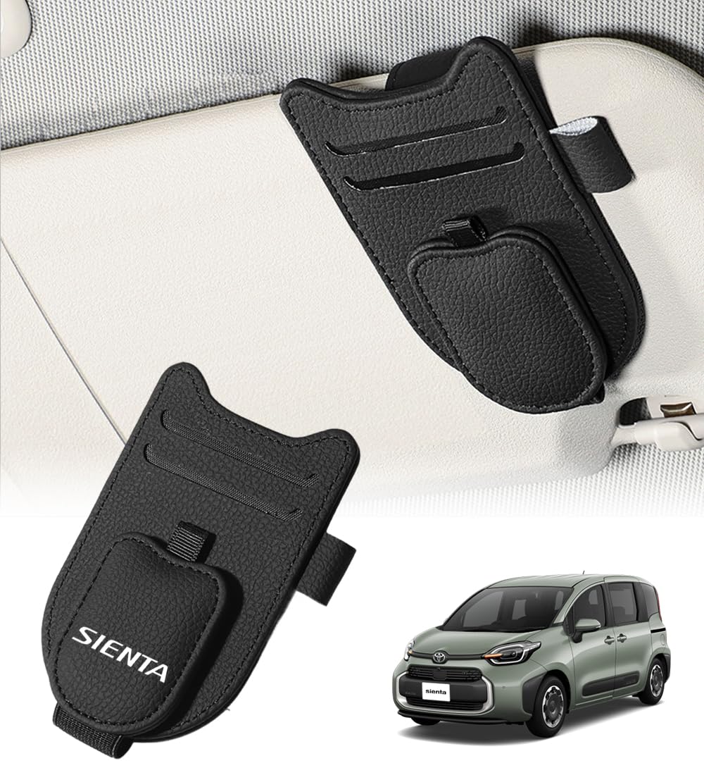 YUYUWA Держатель для очков в автомобиль Sienta 10, Держатель для солнцезащитных очков, Держатель для монет, карт, Кошачьи ушки, Магнитный