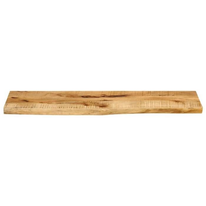 VidaXL Tabletop 110x20x2.5 Cm Live Edge Solid Mango Wood, Wooden Table Top, Side Table Top, 370325