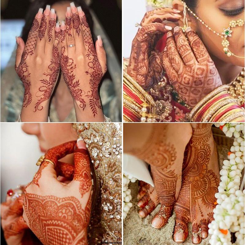 Tattoo Sticker North African Henna Brown Red Lace Tattoo Sticker Henna Tattoo