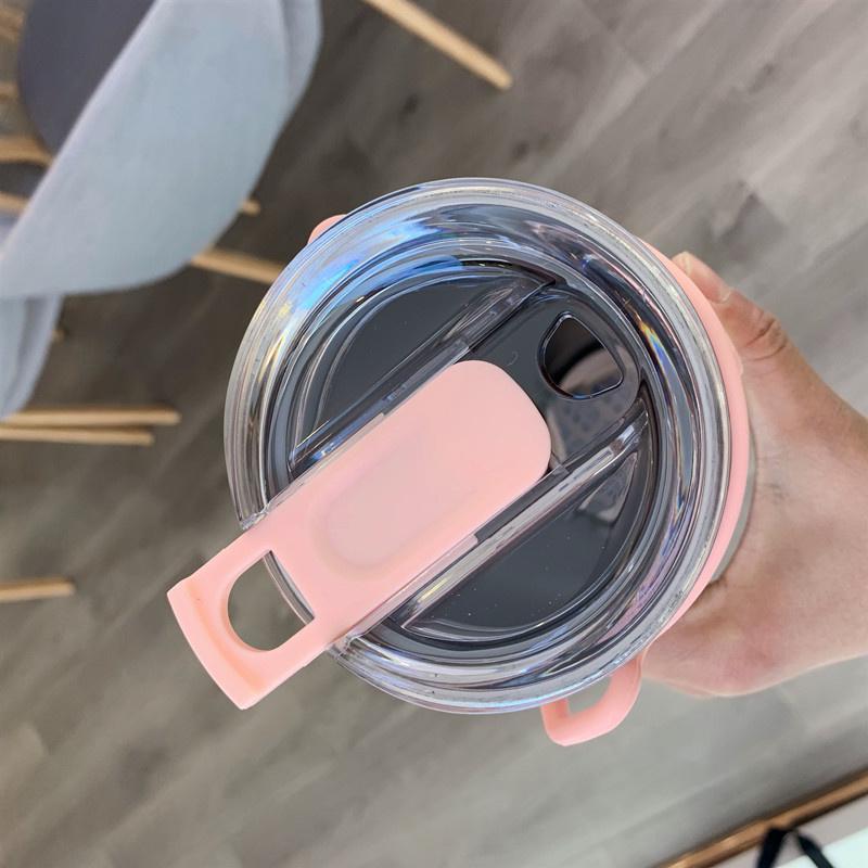 550/710ML Stainless Steel Coffee Mug with Straw Portable Car Cup Keep Cold Vacuum Tumbler Insulated Cup Double Thermos Bottles