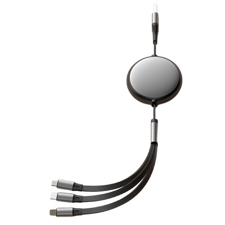 120W Ultra-Fast Charging 2-in-1 Cable: Compatible with Apple, Huawei, Android, & Type-C