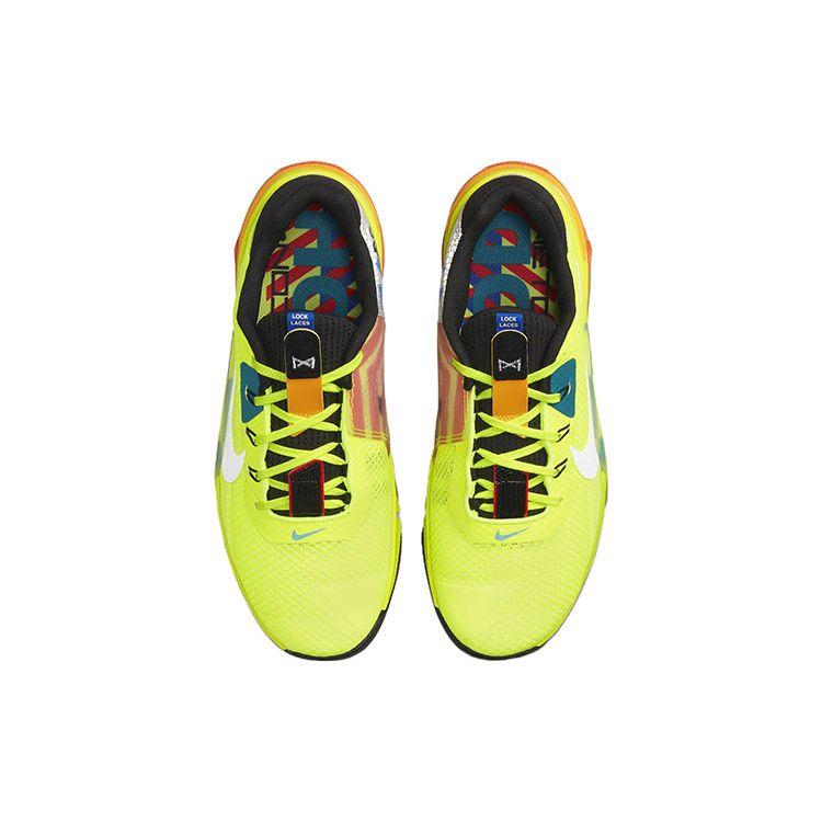 Nike Metcon 7 AMP Volt Bright Spruce Checkered Men Sneakers Yellow Black White DH3382-703