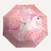 "Pink Unicorn with Wings: Magical Fantasy Wall Art"Umbrella, Portable 3-Fold Compact Umbrella for Men & Women ES57