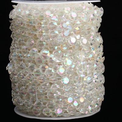 Cortina de Contas Acrílicas-Cristal 10M Guirlanda Transparente Fio Correntes Penduradas Para Festa Casamento Janela Varanda Jardim Decoração DIY Parte