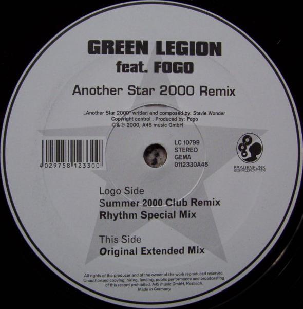

12inch Record GREEN LEGION, FOGO - Another Star (2000 Remix) LC10799 Frauenfunk Scha 2000 Germany Dance & Electronica Used