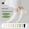 Women's Summer Thin Cotton Socks - Short, Breathable, Seamless, Sweat-Absorbent Candy Colors for Spring/Summer.