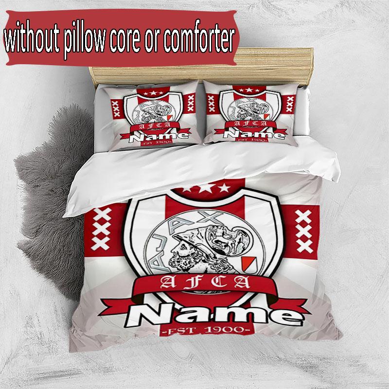 3pcs Duvet Cover Set (1*Duvet Cover + 2*Pillowcase, Without Core), Custom Name Ajax Pattern Bedding Set, Home Bedroom Decor Gift