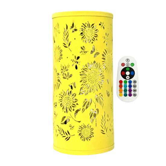 Hollow-out Butterfly Lamp USB Projector Lamp, RGB 16 Colors Decorative with Remote Powered Night Light Control, LED for Bedroom Living Room