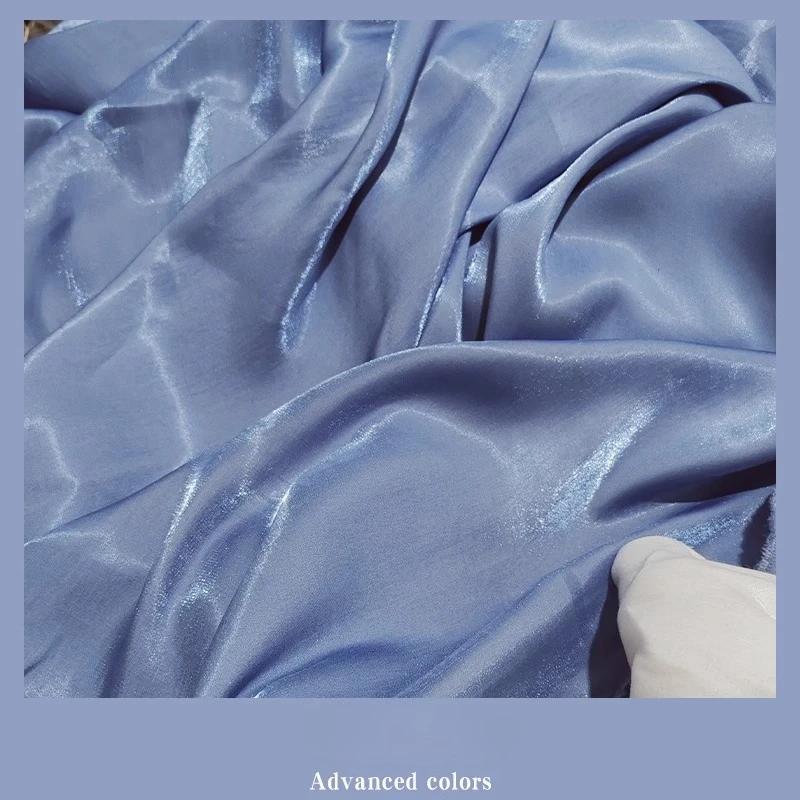 Wide 150cm 1Yard Mermaid Girl Gradient Color Fantasy Satin Fabric for Wedding Dress Hanfu Fashion Clothing Diy Sewing Cloth