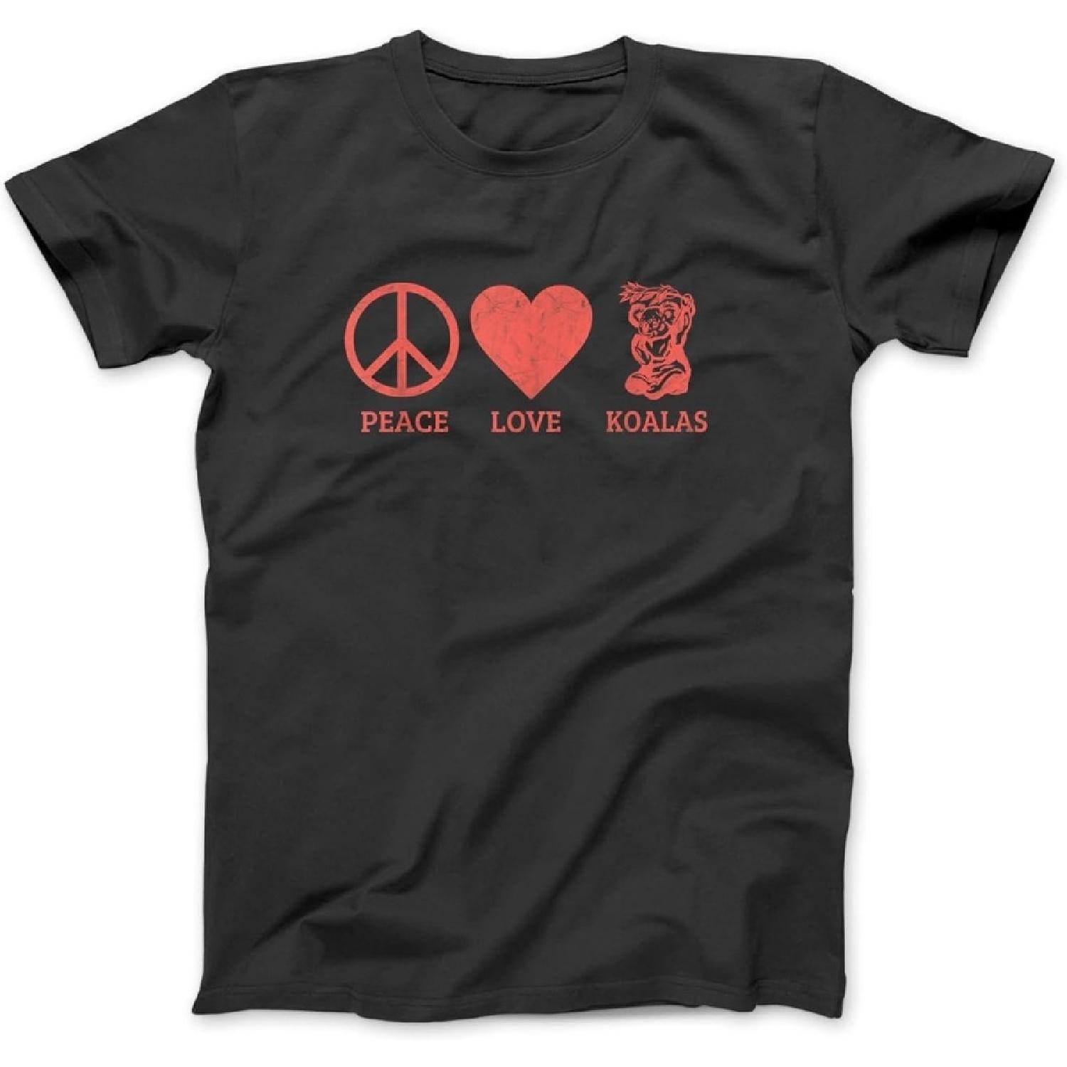 Funny Koalas Lover Men Women Peace Love Koalas T-Shirt Sweatshirt Hoodie for Men Women Kids Made in Canada Black XXXXXL разноцветный