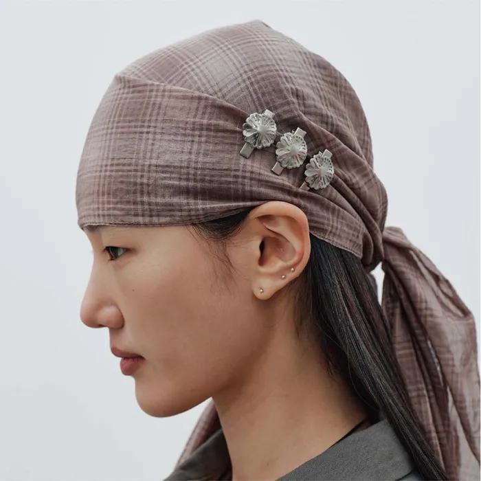 DOTTO HAIR CLIP (3SET) (SILVER)