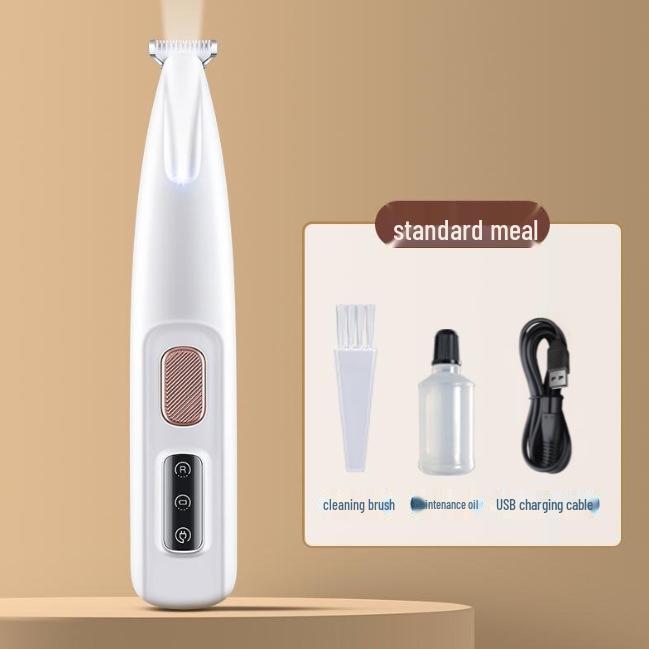 Wasserdichter Haustierpfotenschneider mit Licht – Elektrischer Katzen- und Hundehaarschneider