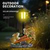 Solar Powered Resin Sculpture Figurine Light Animal Decorative Lamp for Yard Patio Lawn Outdoor Garden Decor
