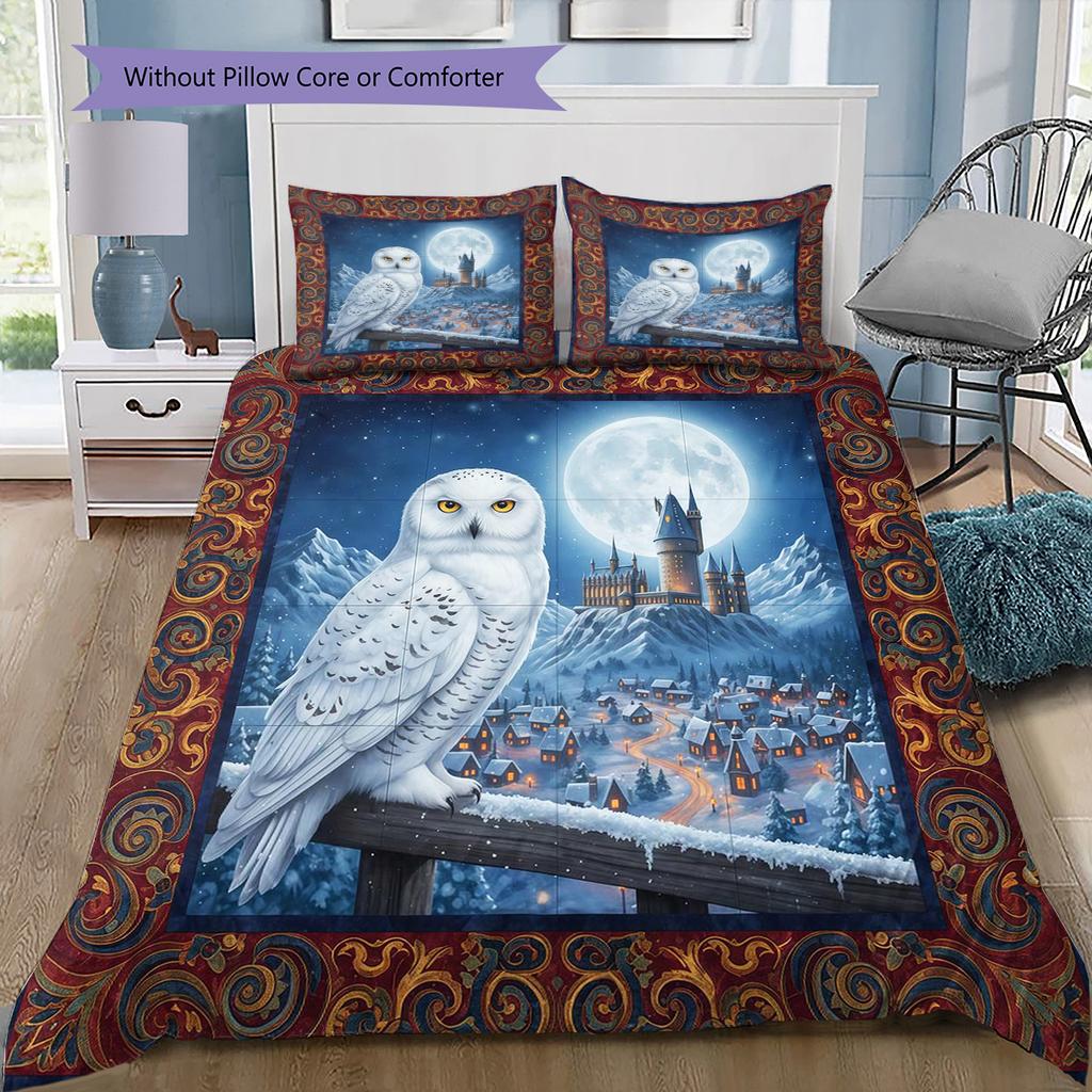 Cartoon Pattern Bedding Quilt Set Quilt Cover Pillowcase Home Decoration Birthday Gift (1 * duvet cover + 2 * pillowcase, without core)