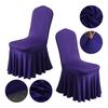 Wedding Spandex Chair Cover With Pleated Skirt Stretch Lycra Elastic For Party Banquet Hotel Decoration