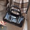 Burgunderrote Mini-Henkeltaschen für Damen Helles PU-Leder Einfarbige Schulter-Umhängetaschen 2026 Neueste Luxus-Designer-Handtasche