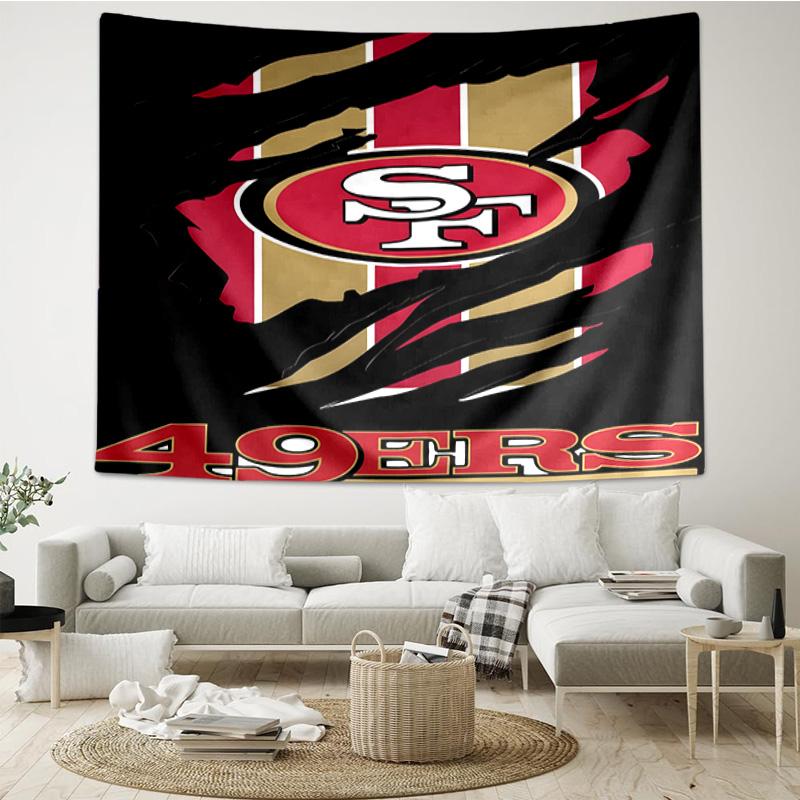 Faithful 49ers Football Quick-Dry Tapestry Hanging for Bedroom,Livingroom, Playroom,Decor Art Room Wall Tapestry Holiday and Birthday Gifts