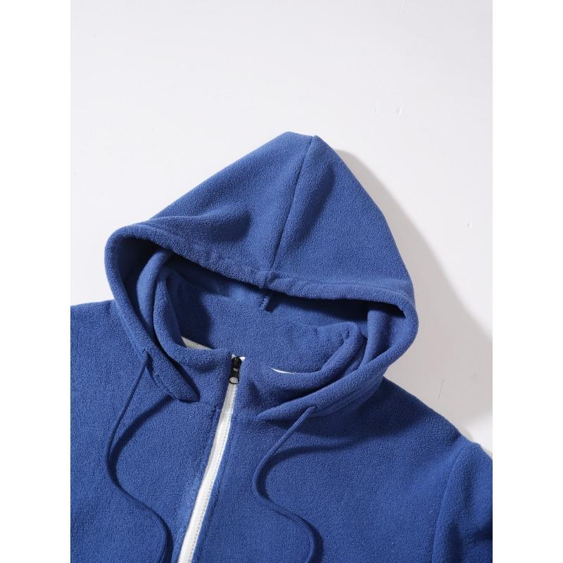 Men's Thickened Half Zip Hoodie, Stand Collar Long Sleeve Casual Sweatshirt for Autumn Winter
