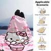 1 шт. Плед Hello Kitty Легкий фланелевый плед для дивана, кровати, путешествий, кемпинга, гостиной, офиса, дивана, кресла