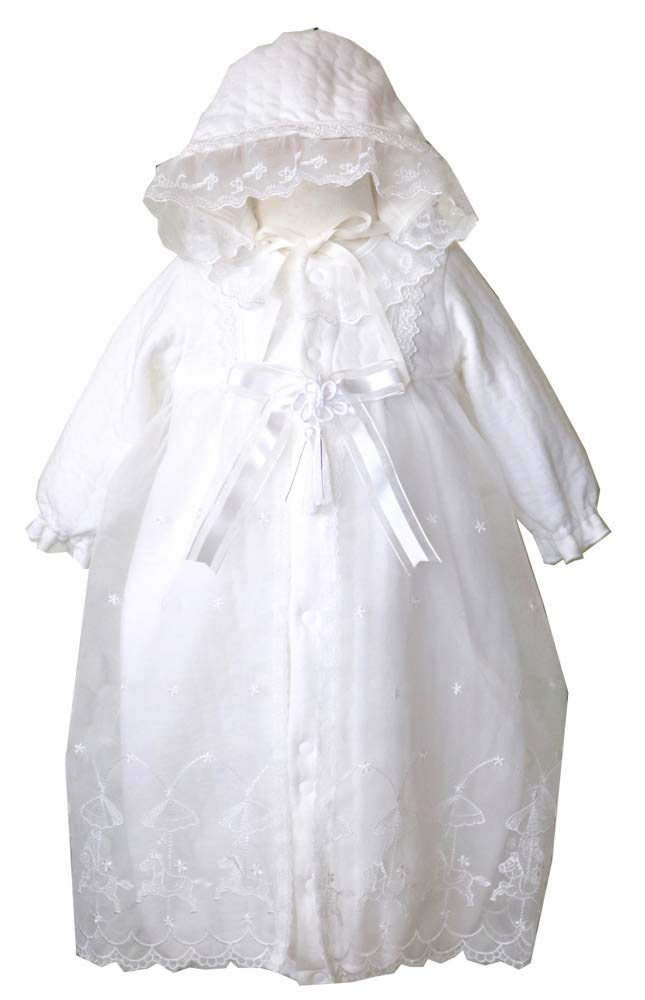 

Комбинезон для церемоний с узором Spurquilt для новорожденных 800005 [KIKI] [Зима] Карусель [Сделано в Японии] [Церемониальное платье] [Посещение храма] белый