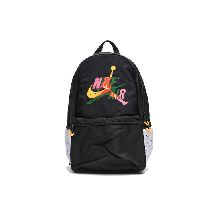 

New Jordan Polyester Basketball Bag Backpack Large Unisex Black White 9A0381-K25 30.0*14.0*42.9CM