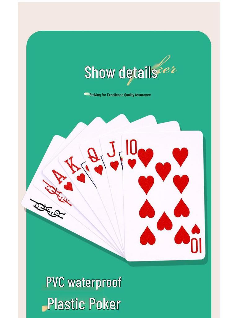 Jin Yi 2201 Waterproof Plastic Guandan Playing Cards - Durable, High-Quality Anti-Fold Cards for Guandan and Dou Dizhu Games.