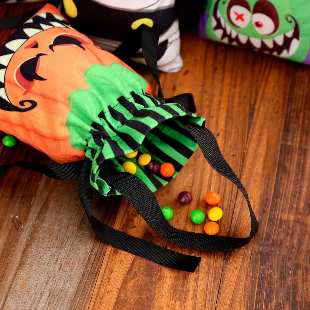 Halloween Props Pumpkin Trick Or Treat Ghost Face Ghost Gifts Sugar Bag Party Festive Atmosphere Tote Bag Non-Woven Gift Bag