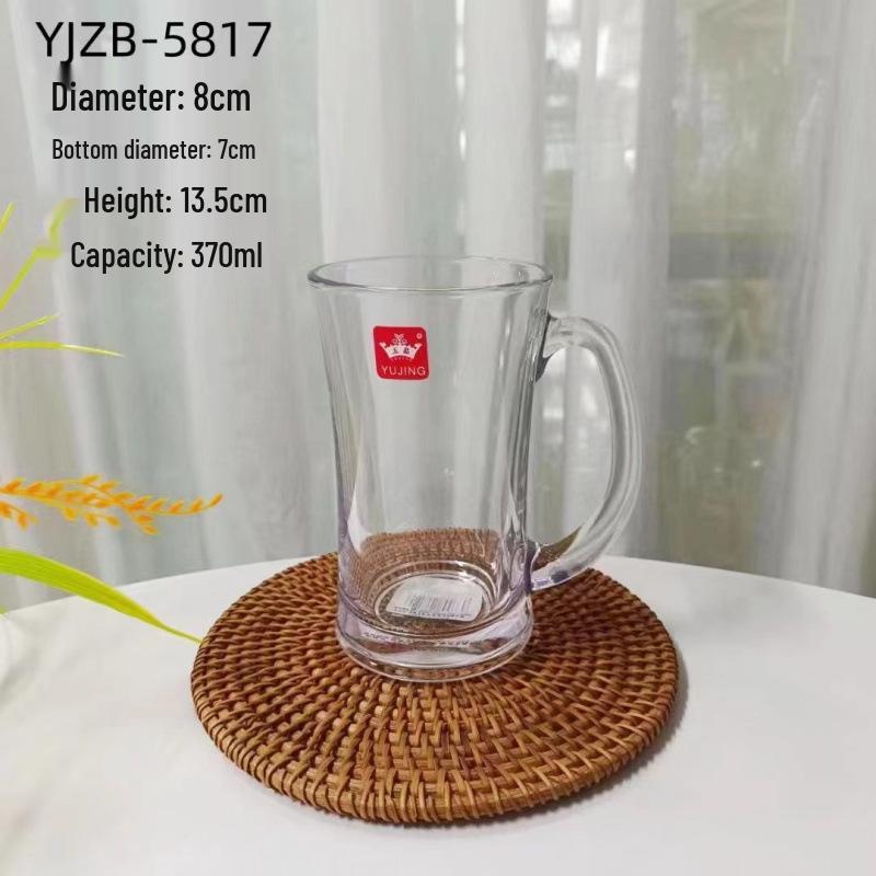 Large Capacity Waist-Slimming Crystal Beer Mug - Thickened Wheat Craft Glass for Household Use