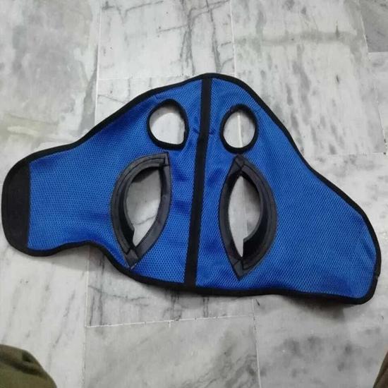 

Попона-наглазник для верховой езды с синим и красным цветом, размеры в наличии. Full синий