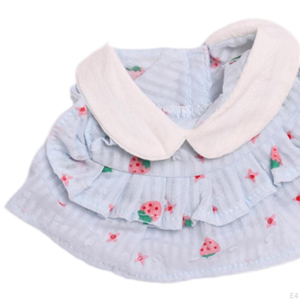 2 Pieces Dolls Dress and Bag Handmade Clothing Miniature Clothes Outfits for 8inch