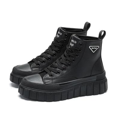 Botines Cortos de Plataforma Negros Elegantes para Mujer 2024 – Altura Mejorada, Ajuste Casual y Deportivo