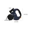 Non-Toxic Retractable Dual Doggie Leash With Led Light 360 Swivel No Tangle For Each Dog Independent Braking With 3M Reflective Leads