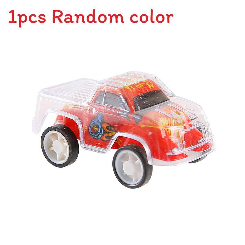 Simulation Inertial Mini Transparent Double Layer Graffiti Car Toy Children
