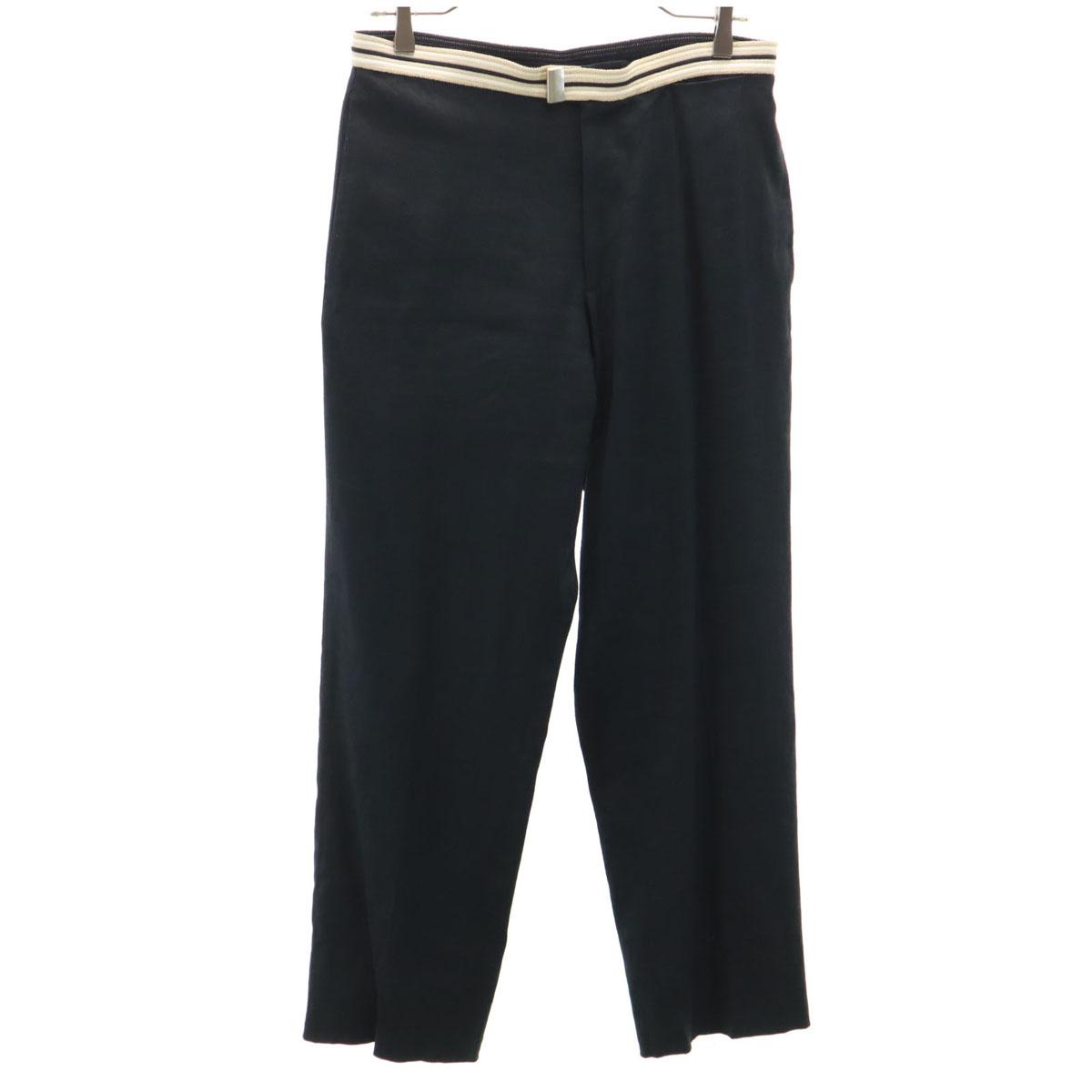 

HERMES Made in Italy Linen Blend Trouser Pants 46 Black series Men s Used