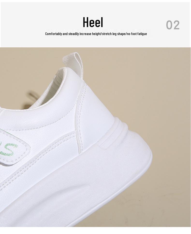 Dámské podzimní bílé tenisky na suchý zip v korejském stylu 2024 – Prodyšné, ležérní, sportovní boty