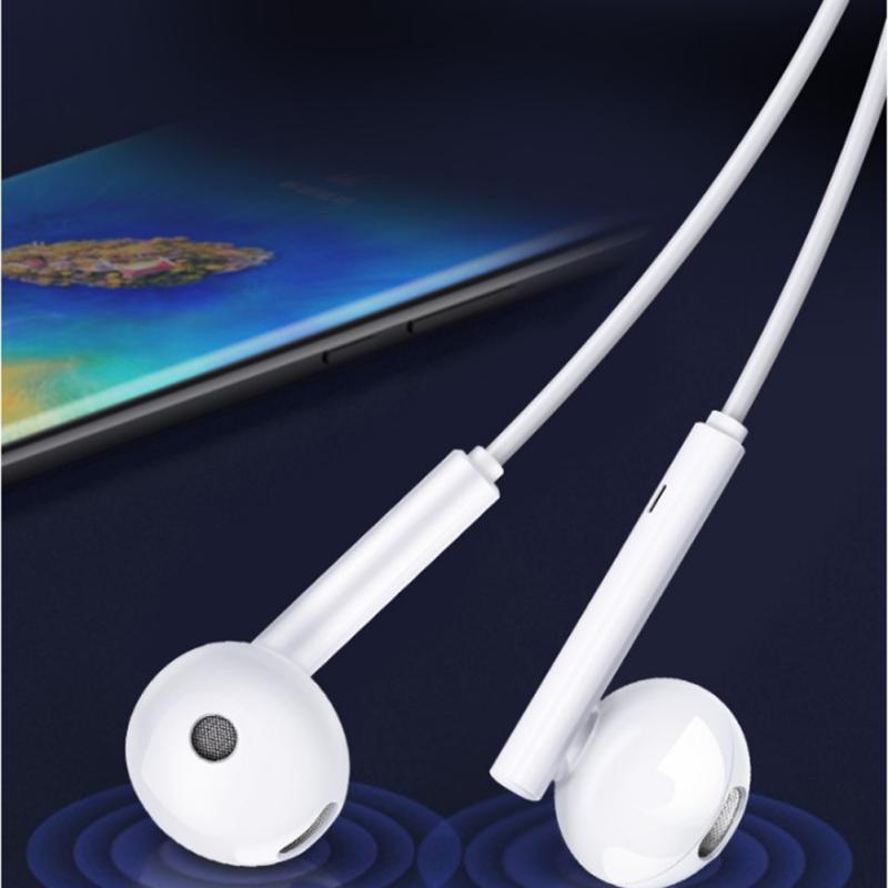 Semi-in-ear Kablet Headset Type-c Interface Kobberring Højttaler Med Mikrofon Kompatibel Til Huawei