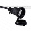 SIBLING Extension Cord Extension Cable Distribution Cord Outdoor 3 Branch 3 Distribution 3 Port Cable PSE Certified Rainproof Cap 1200W (3M)