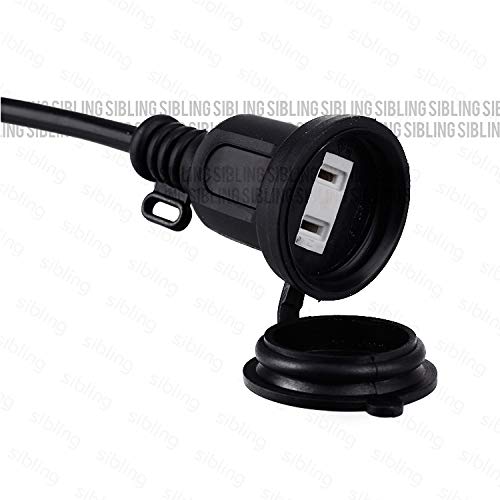 SIBLING Extension Cord Extension Cable Distribution Cord Outdoor 3 Branch 3 Distribution 3 Port Cable PSE Certified Rainproof Cap 1200W (3M)