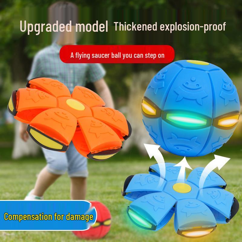 

Kids Flashing Bouncy Step-on Flying Saucer Ball - Transforming Outdoor Toy