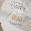 Portable 4/6 Grid Medicine Box Water Ripple Mini Sealed Plastic Travel Carrying Medicine Packaging Organizer for Travel