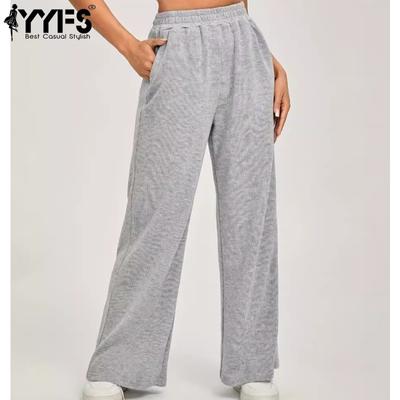 Damenmode, lässig, einfarbig, bedruckt, hohe Taille, Hosen, Hosen und Caprihosen