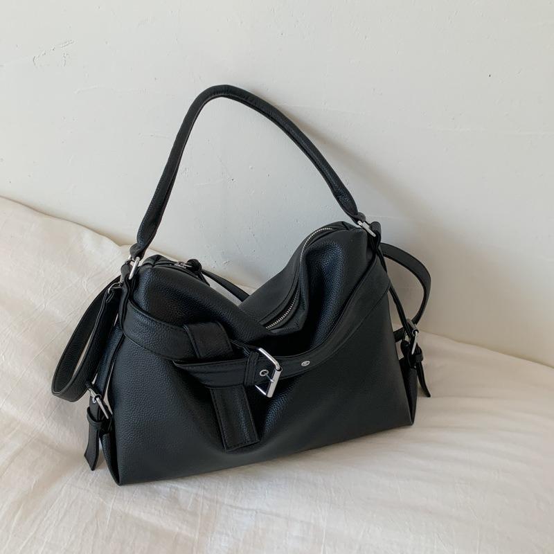 Tote bag women's large capacity pleated lazy armpit bag Spice girl locomotive shoulder bag women's casual fashion women's bag