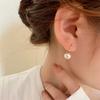 Xinjiang Cotton Pearl Ear Hook French Retro Cream Cotton Pearl Earrings Femininity Ear Hook