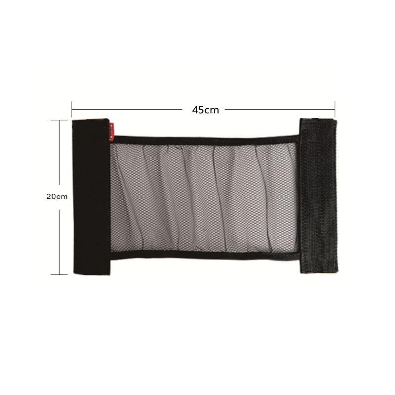 Car Back Rear Trunk Elastic Mesh Storage Bag Car Interior Organizer Extinguisher Storage Net Seat Back Fixing Bag Car Accessory