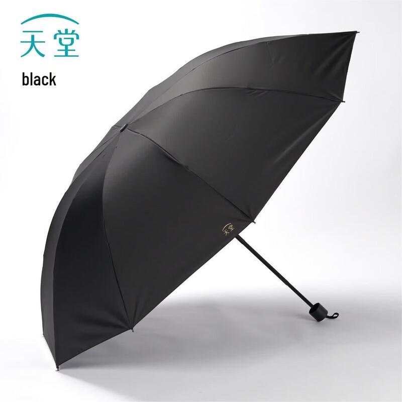Paradise Large Black Windproof UV Folding Umbrella